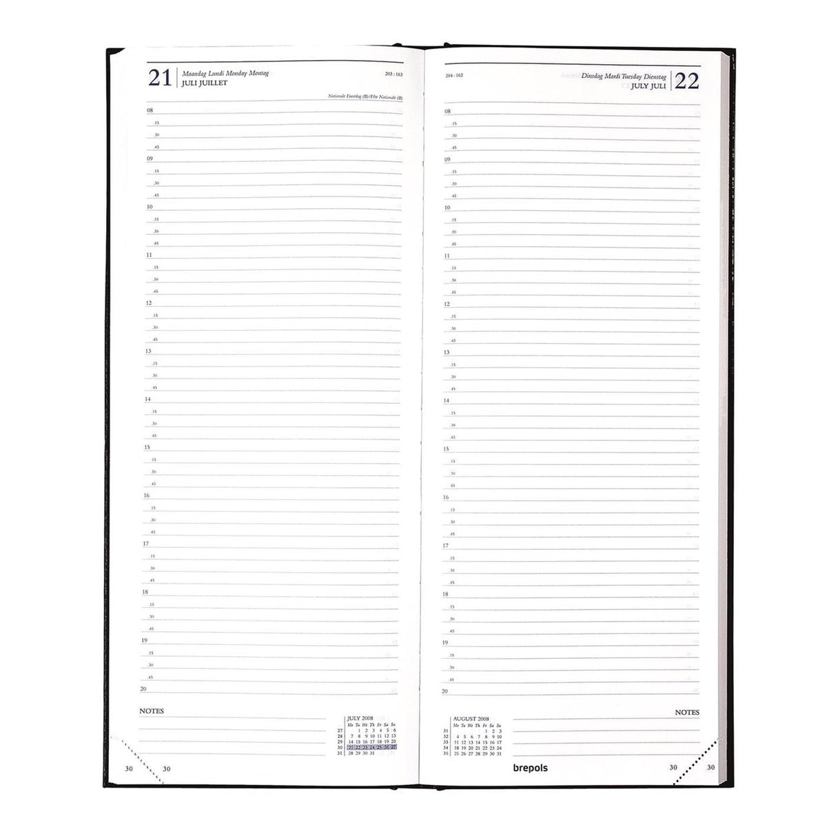 Brepols bureauagenda saturnus lang 1 dag 2027 lima bordeaux 13x33cm