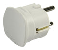 HQ el-st005 geerdeter Stecker mit seitlicher Steckdose, weiß