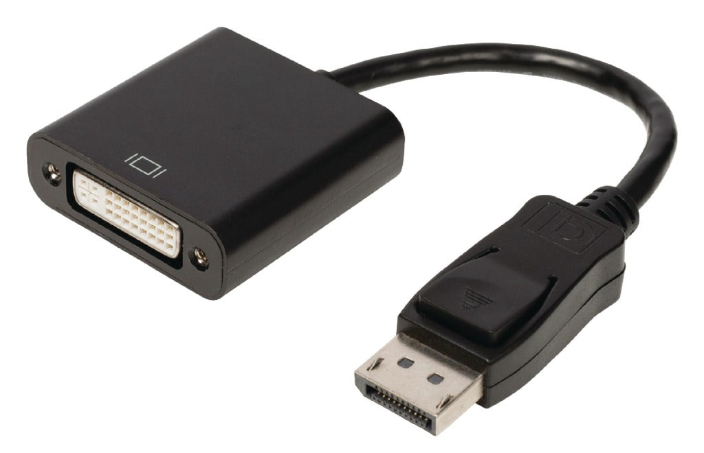 Valueline vlcb37250b02 DisplayPort-Adapterkabel, DisplayPort-Stecker auf DVI-D 24+1-Pin-Buchse, 0,20 m, Schwarz