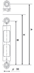 Fixapart w1-05034 schokdemper 120 n 10 mm origineel onderdeelnummer 44.041.655.0