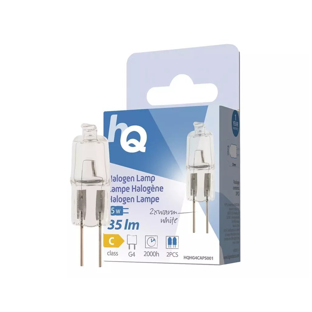 Hochwertige Halogenlampe G4 5W 35 lm warmweiß, 2-teilig