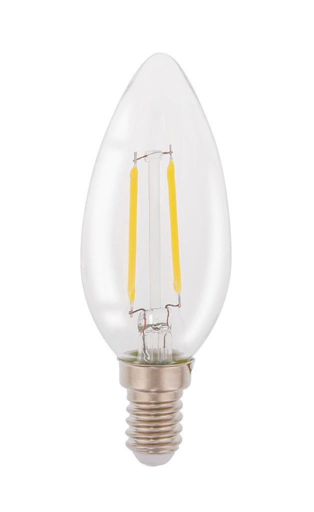 HQ lfe14cand001 LED-Retro-Filamentlampe E14-Fassung, 2 W, 210 lm, 2700 K