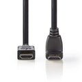 Nedis CVGP34200BK15 High-Speed-HDMI-Kabel, 90° abgewinkelt, mit Ethernet-Anschluss, 1,5 m, schwarz