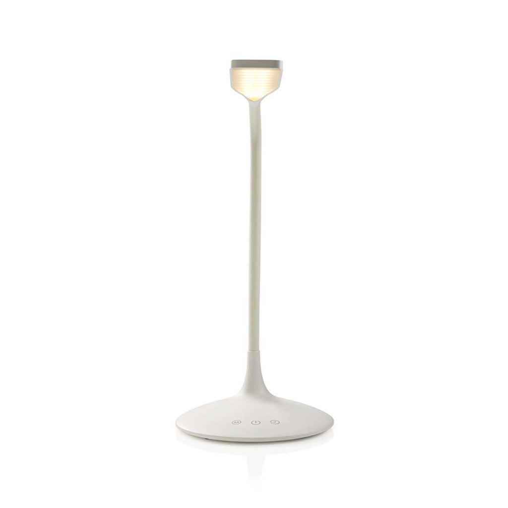 Nedis LTLG3M1WT2 dimmbare LED-Tischleuchte mit Touch-Bedienung, 3 Lichtmodi, wiederaufladbarer Akku, 250 lm