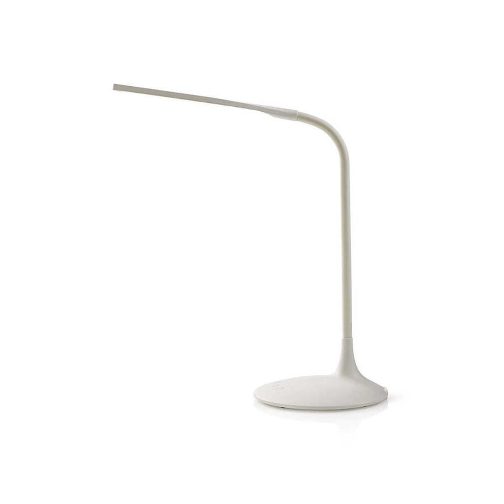Nedis LTLG3M1WT2 dimmbare LED-Tischleuchte mit Touch-Bedienung, 3 Lichtmodi, wiederaufladbarer Akku, 250 lm