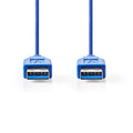 Nedis CCGP61000BU20 USB 3.0-Kabel, Stecker A auf Stecker A, 2,0 m, blau
