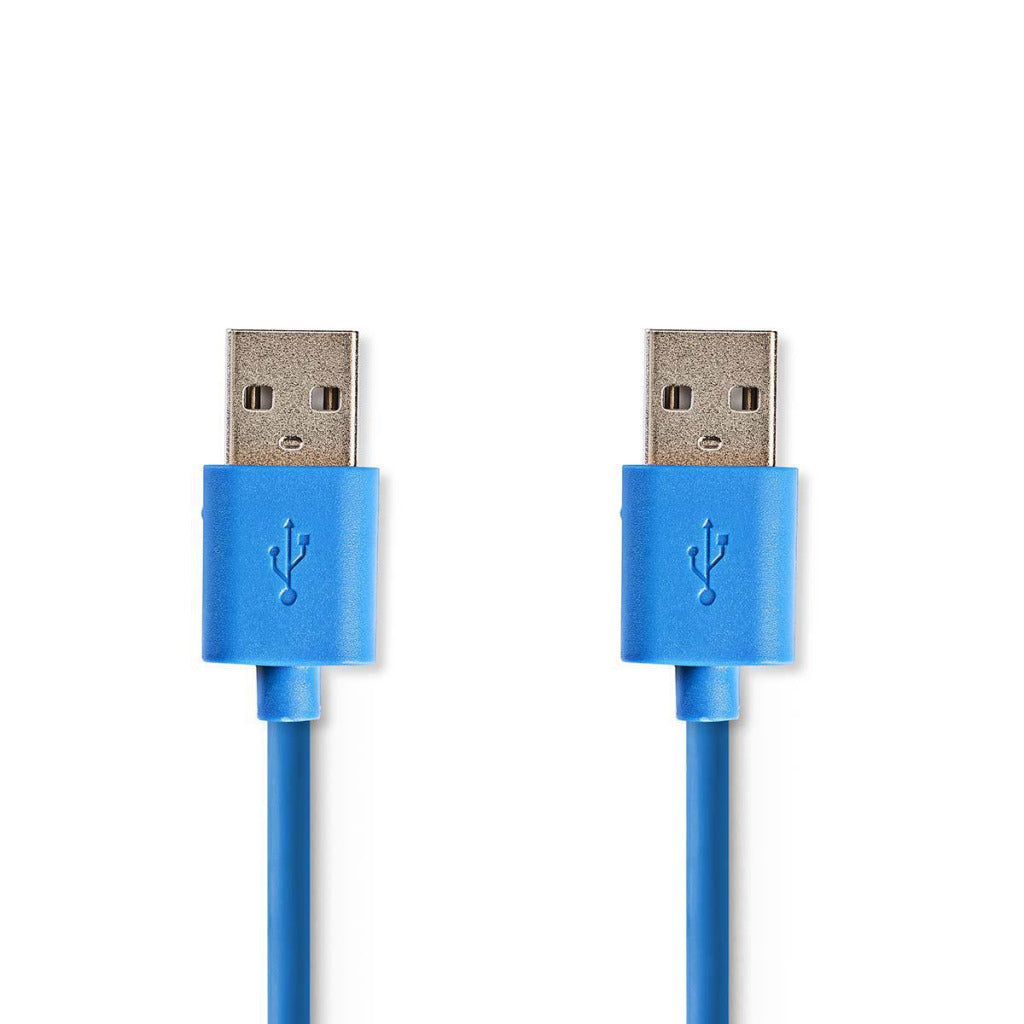 Nedis CCGP61000BU20 USB 3.0-Kabel, Stecker A auf Stecker A, 2,0 m, blau