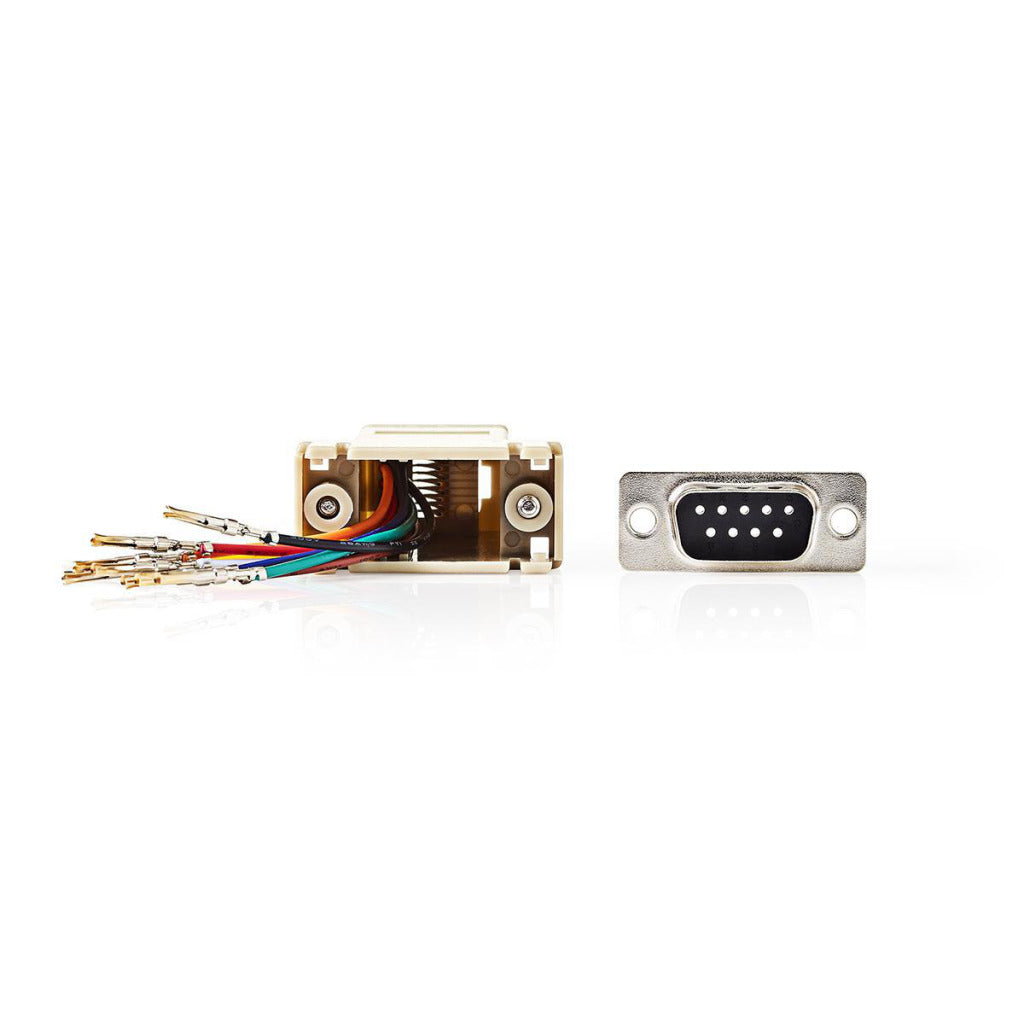Nedis CCGP52820IV D-Sub-Adapter, D-Sub 9-polig, weiblich – RJ45 (8P8C), weiblich, elfenbeinfarben
