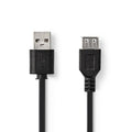 Nedis CCGT60010BK10 Kabel USB 2.0 A Stecker – USB A Buchse 1,0 m schwarz