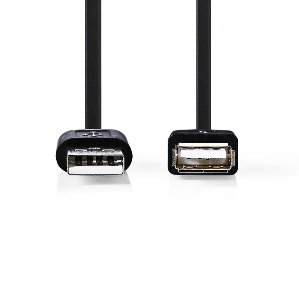 Nedis CCGT60010BK10 Kabel USB 2.0 A Stecker – USB A Buchse 1,0 m schwarz