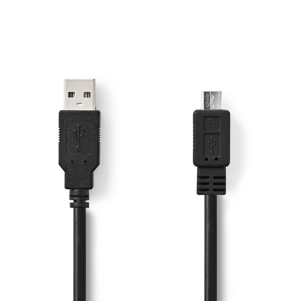 Nedis CCGT60500BK20 Kabel USB 2.0 A Stecker auf Micro B Stecker 2,0 m schwarz
