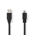 Nedis CCGT60500BK20 Kabel USB 2.0 A Stecker auf Micro B Stecker 2,0 m schwarz