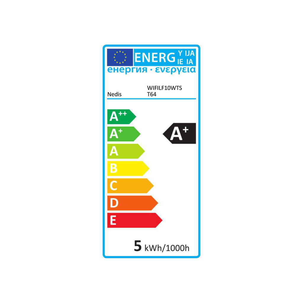 Nedis wifilf10wtst64 WLAN-Smart-LED-Filamentlampe E27 ST64 5 W 500 lm