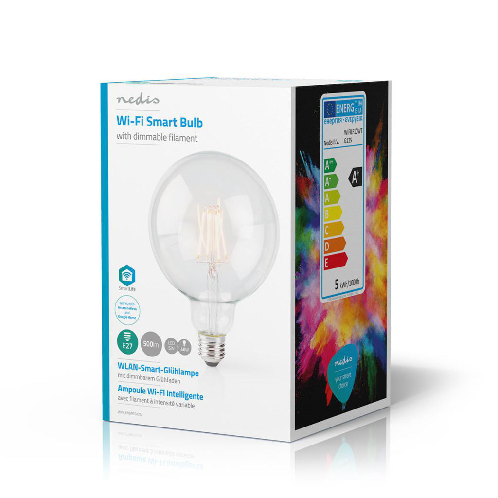 Nedis wifilf10wtg125 WLAN-Smart-LED-Filamentlampe E27 125 mm 5 W 500 lm