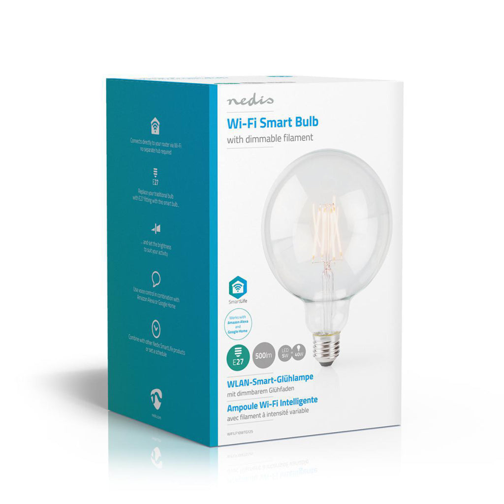 Nedis wifilf10wtg125 WLAN-Smart-LED-Filamentlampe E27 125 mm 5 W 500 lm