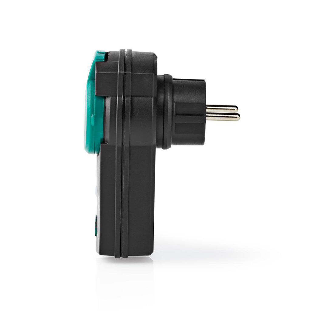 Nedis RFPOM120FBK RF Smart Plug für den Außenbereich, IP44, Ein/Aus-Funktion, RF Mesh Range Extender, Schuko Typ F, 3680 W