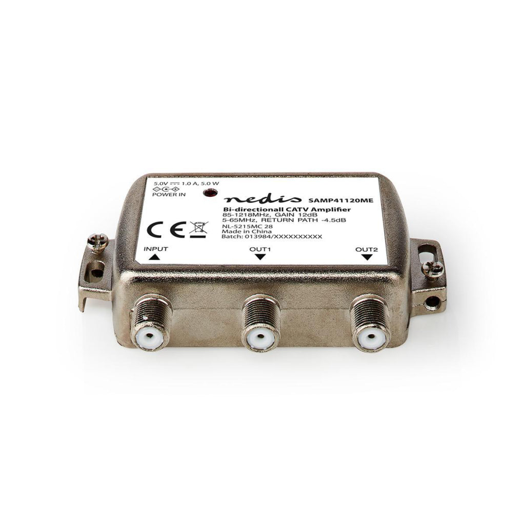 Nedis catv-versterker | 12 db | 85-1218 mhz | zilver | 1 stuks - samp41120me samp41120me