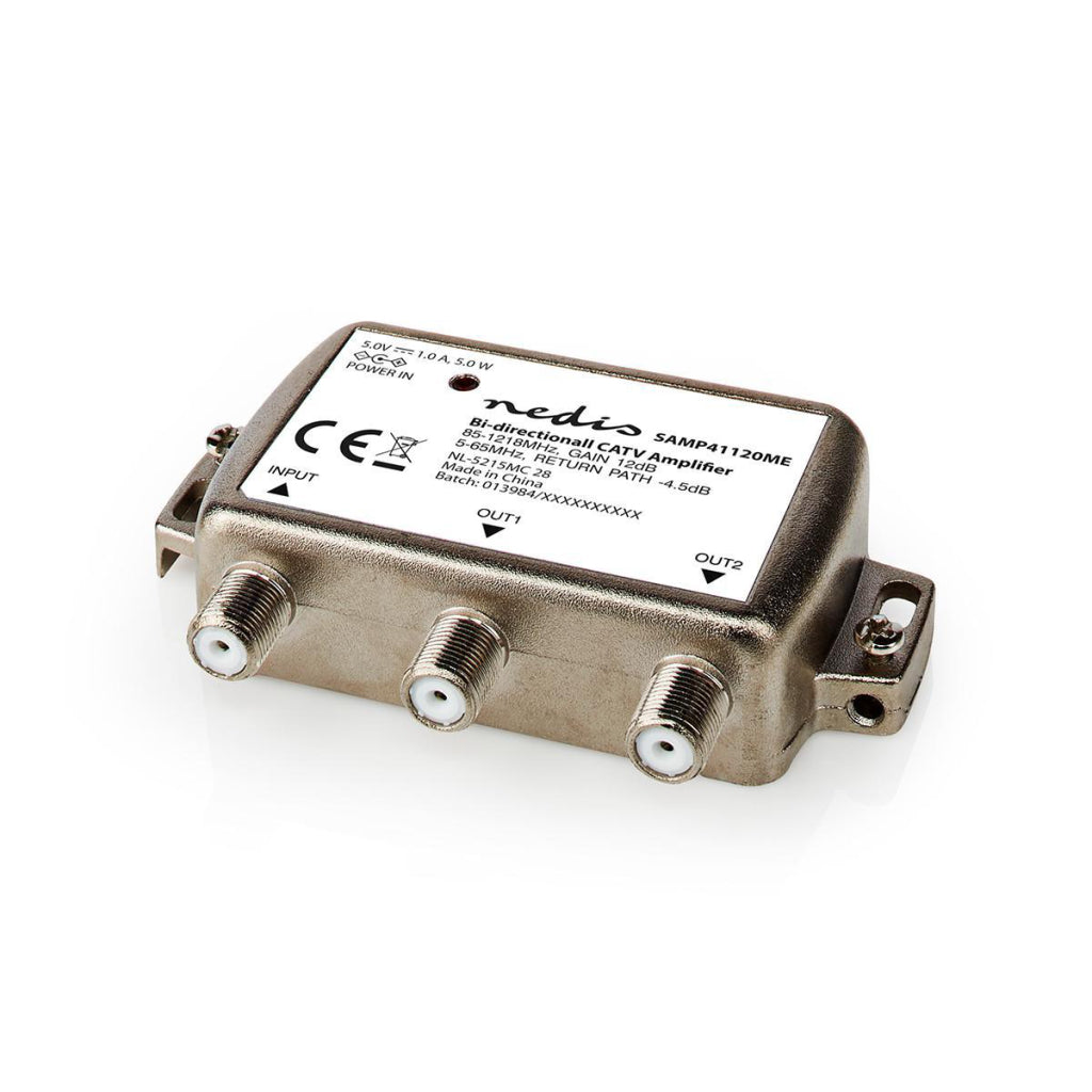 Nedis catv-versterker | 12 db | 85-1218 mhz | zilver | 1 stuks - samp41120me samp41120me