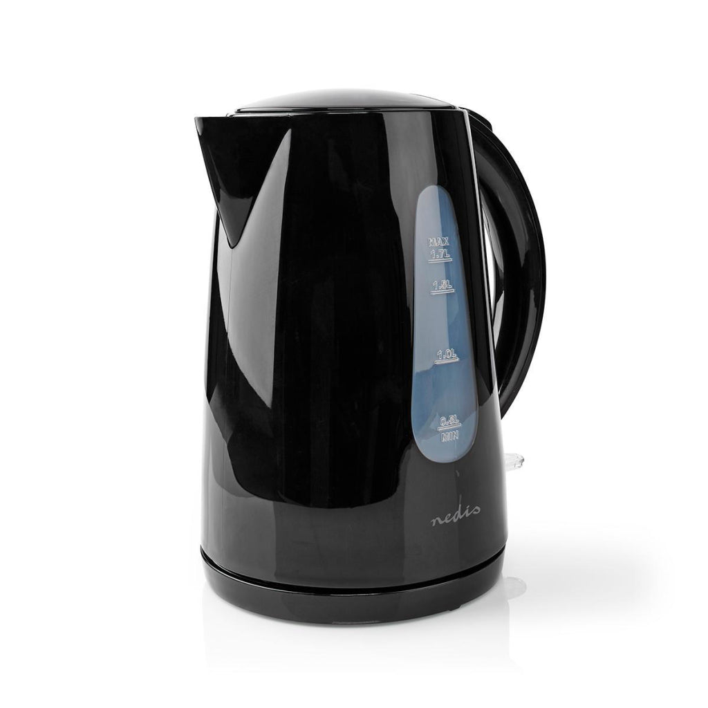 Nedis waterkoker | 1.7 l | kunststof | zwart | 360 graden draaibaar | 1 stuks - kawk130ebk kawk130ebk
