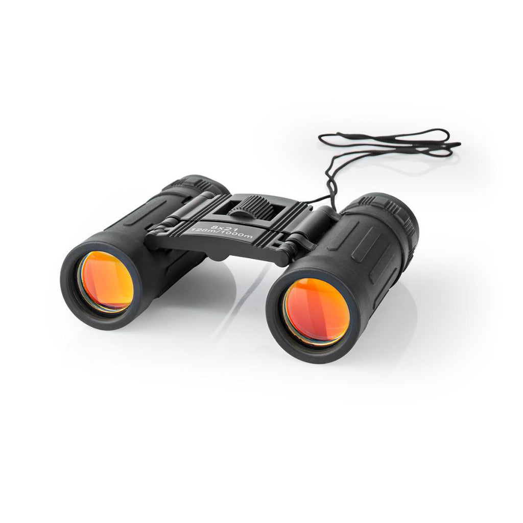 Nedis SCBI1000BK Fernglas, 8-fache Vergrößerung, Sehfeld 128 m + Reisetasche, schwarz