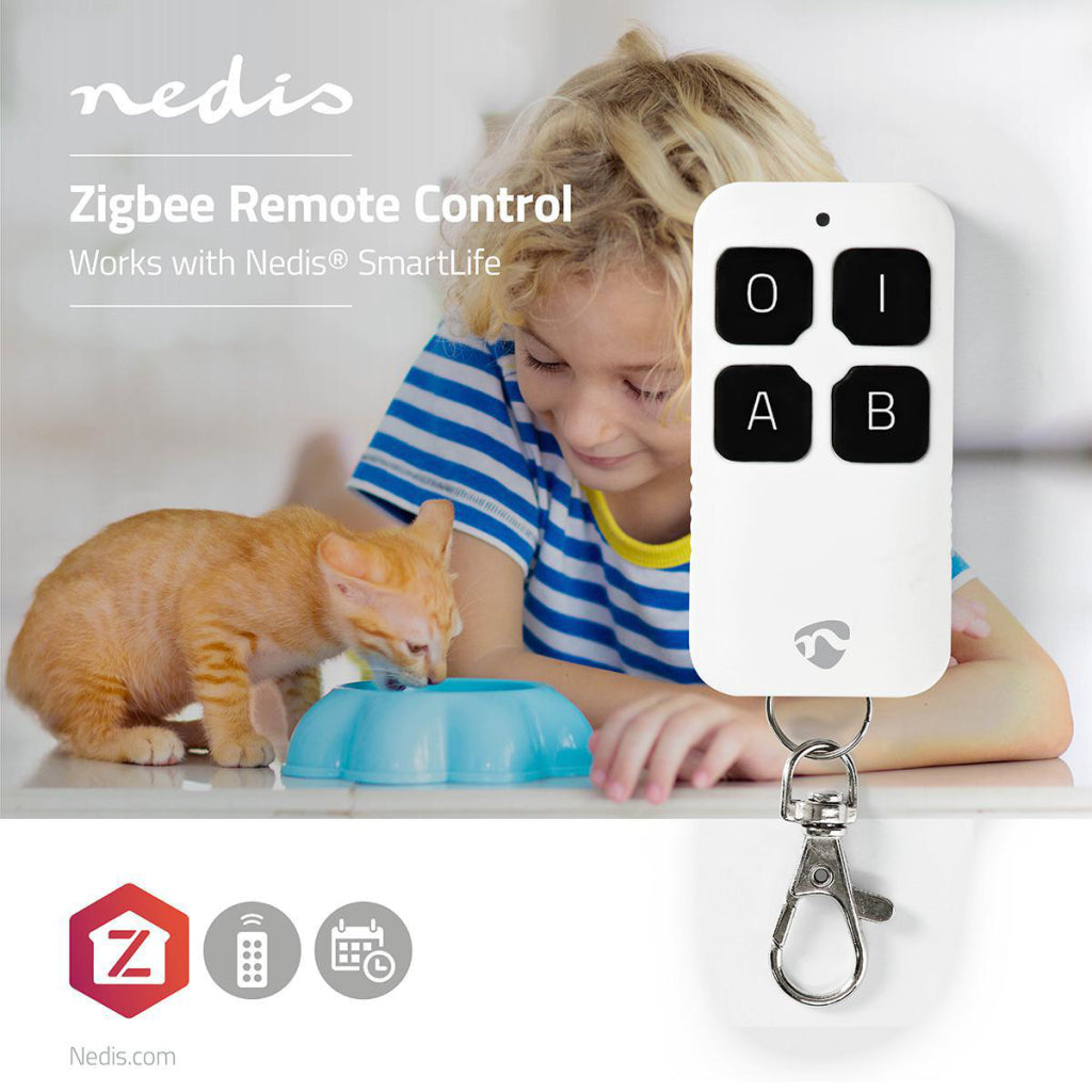 Nedis ZBRC10WT Smart-Fernbedienung ZigBee 4 Tasten inklusive Batterie weiß