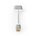 Nedis cctb64680al02 usb-adapter usb 3.2 gen 1 usb type-c trade; male hdmi trade; connector 0.20 m rond verguld gebreid nylon zilver cover window box