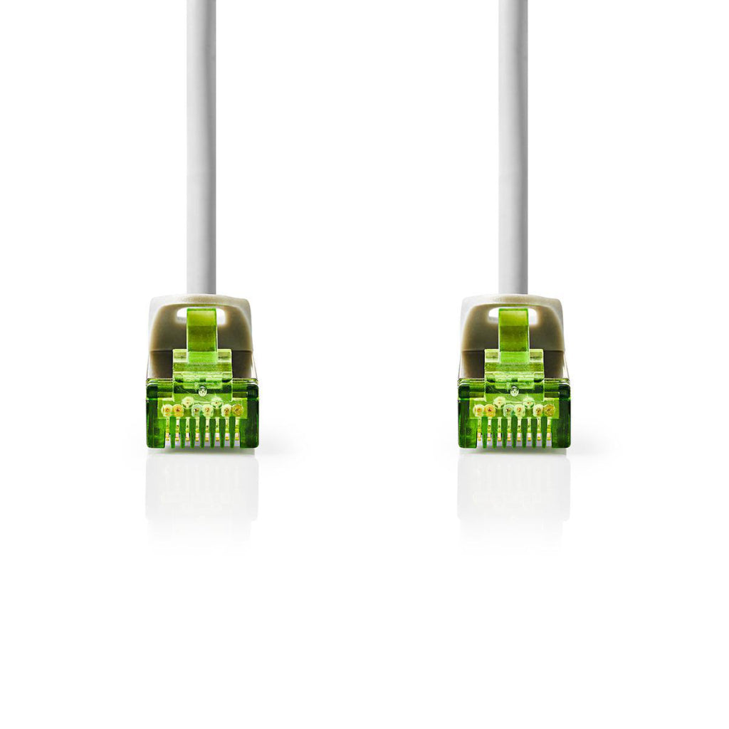 Nedis CCBW85420GY05 CAT7 KABEL S FTP RJ45 MALER RJ45 MÄNNLICH 0,5 M RUND LSZH GRAUSE BAUCH