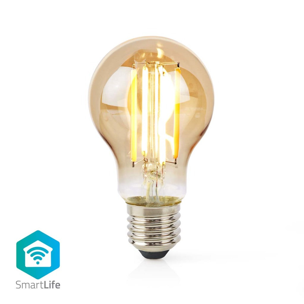 Nedis WiFiLRF10A60 SmartLife LED-Filamentlampe Wi-Fi E27 806 lm 7 W Warmweiß Glas Android iOS Birne