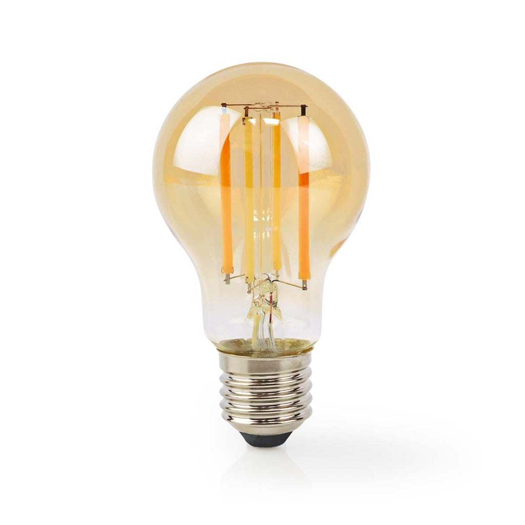 Nedis WiFiLRF10A60 SmartLife LED-Filamentlampe Wi-Fi E27 806 lm 7 W Warmweiß Glas Android iOS Birne