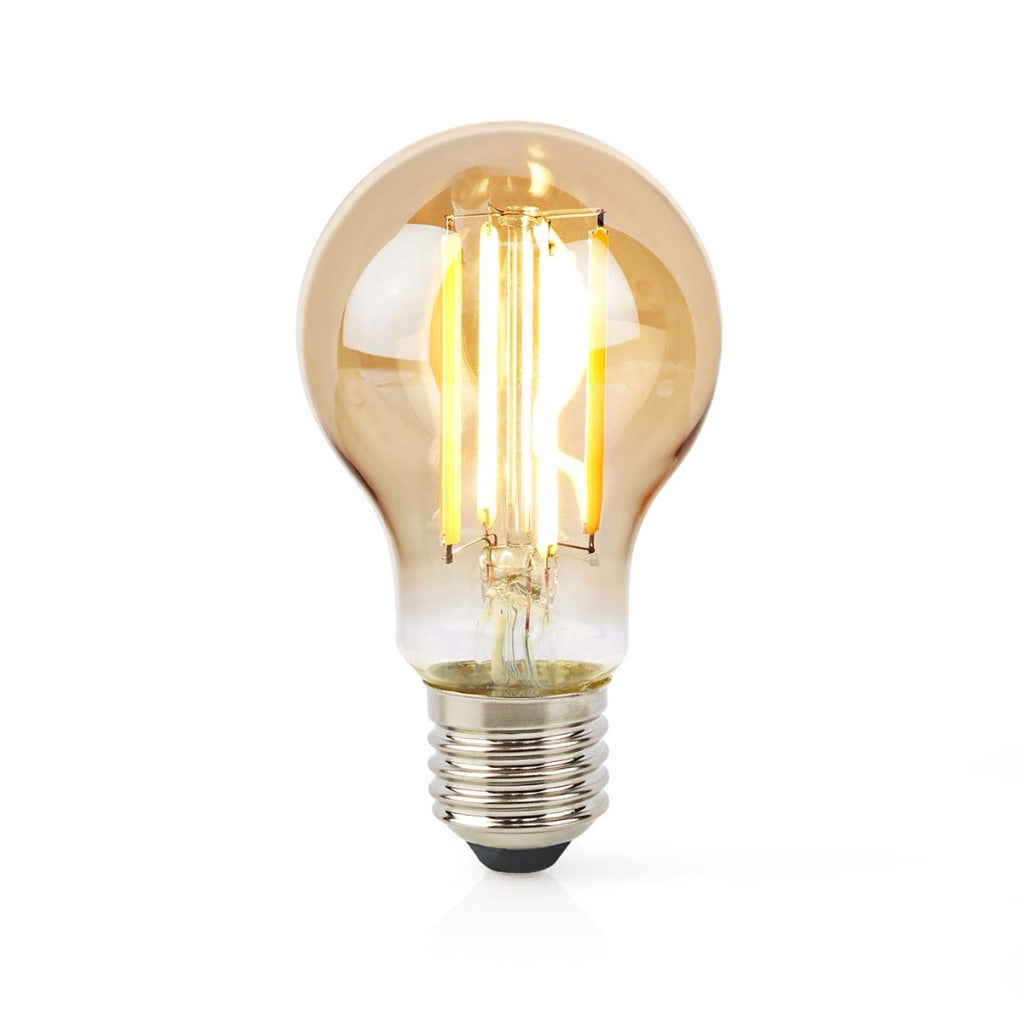 Nedis WiFiLRF10A60 SmartLife LED-Filamentlampe Wi-Fi E27 806 lm 7 W Warmweiß Glas Android iOS Birne