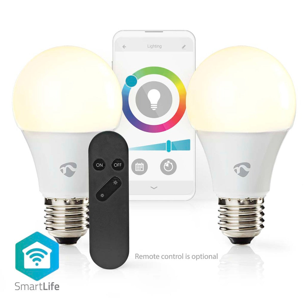 Nedis smartlife multicolour lamp | wi-fi | e27 | 806 lm | 9 w | 1 stuks - wifilrc20e27 wifilrc20e27