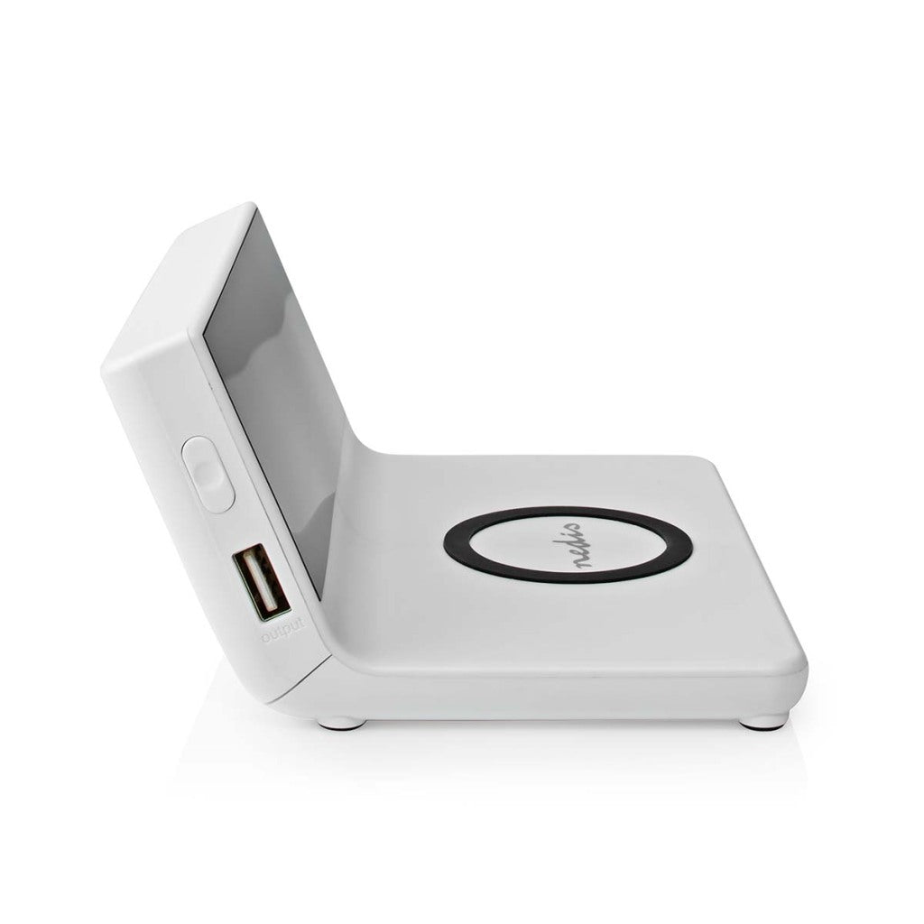 Nedis wekker met draadloze lader | 1 stuks - wcacq20wt wcacq20wt