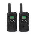Nedis WLTK0610BK Walkie-Talkie-Set mit 2 Handgeräten, Reichweite bis zu 6 km, Frequenzkanäle: 8, PTT/VOX, Sprechzeit bis zu 3 Stunden, Kopfhörerausgang, 2 Headsets, schwarz