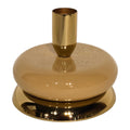 Mansion atmosphere kandelaar goud beige emaille 10x10x8,5cm