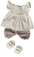 Poppenkleedset chocola wit. 1+