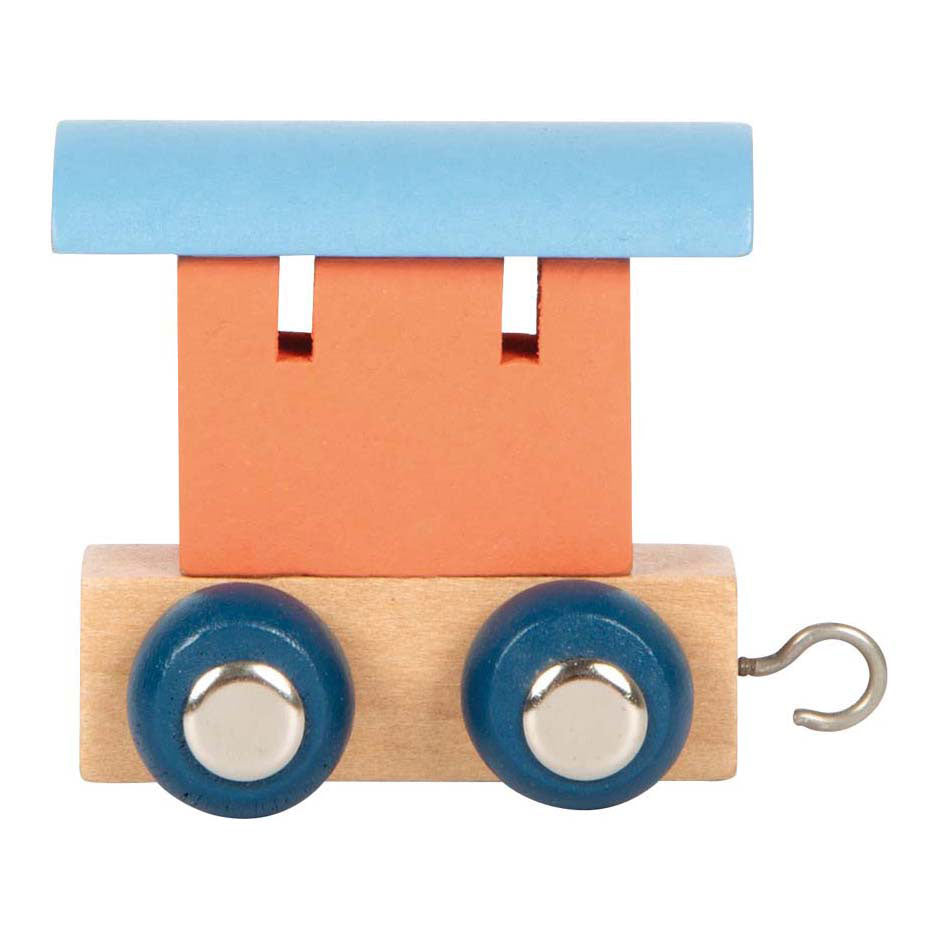 Kleiner Fuß - Holzbuchstabenzug Polar - Wagen lachend rosa