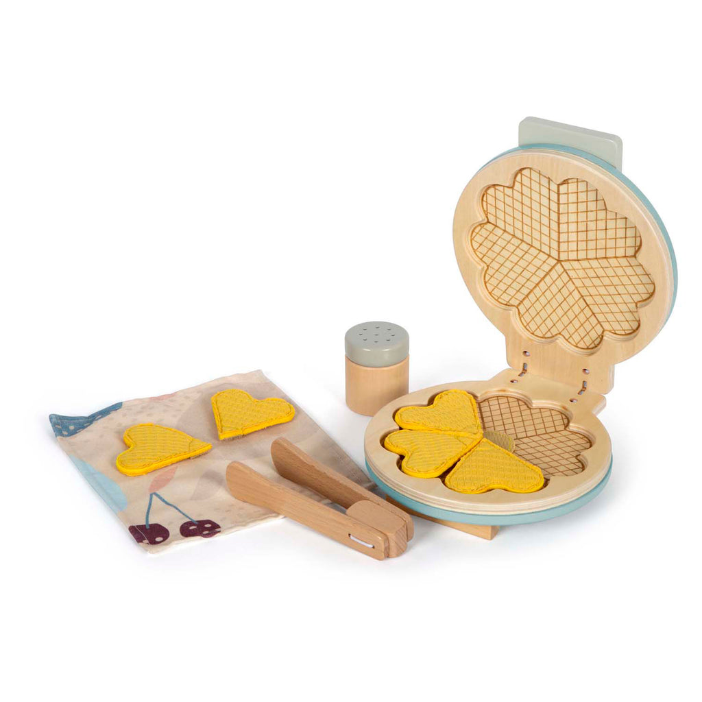 Small Foot - Spielzeugset mit Waffeleisen aus Holz, 10-teilig.