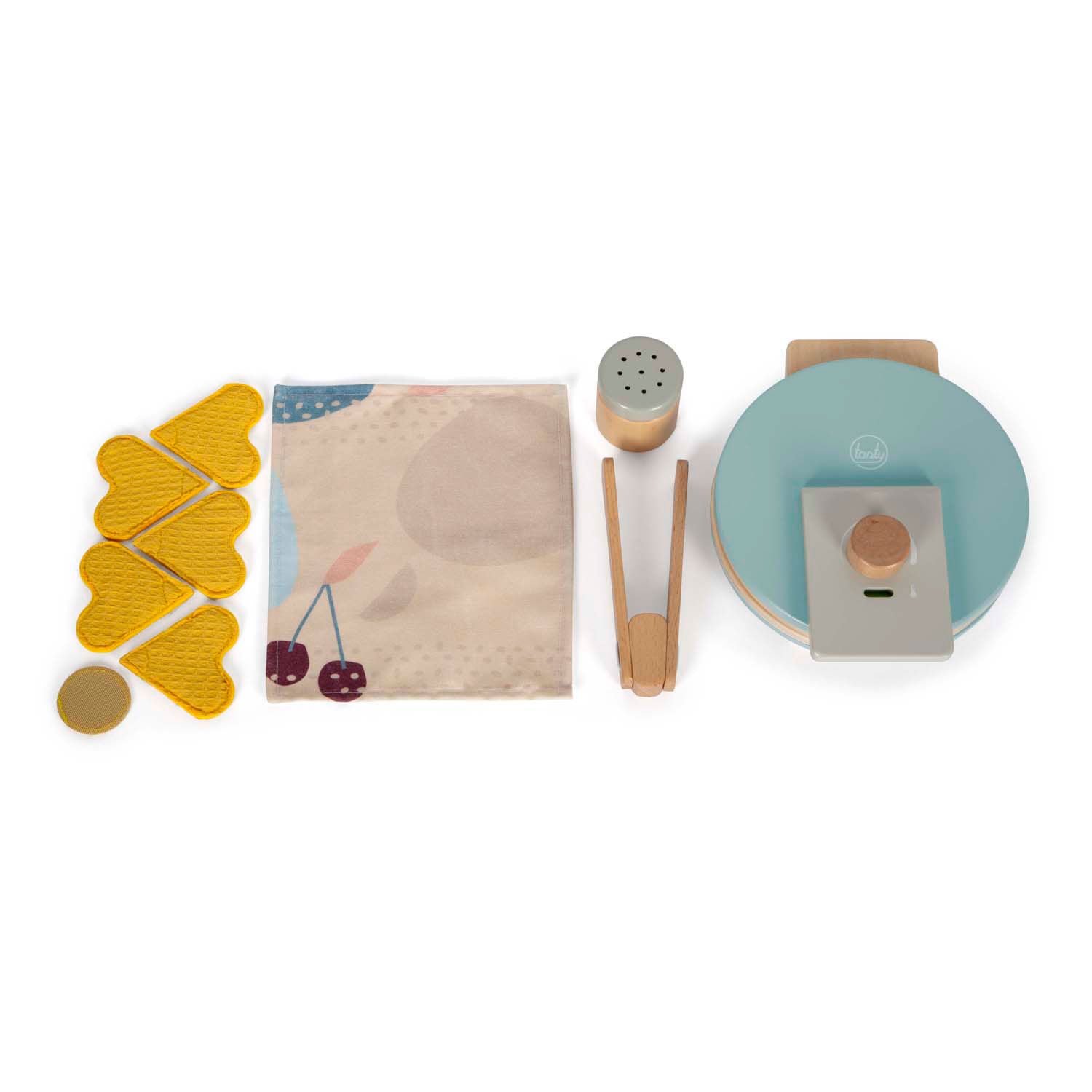Small Foot - Spielzeugset mit Waffeleisen aus Holz, 10-teilig.