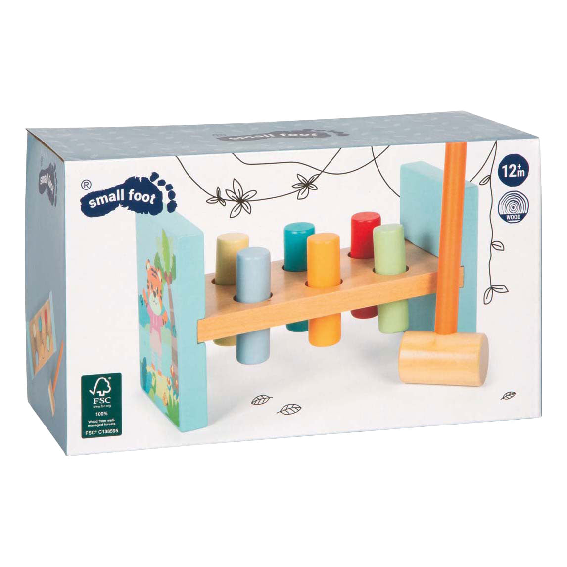 Small Foot – hölzerne Hammerbank Jungle Friends FSC