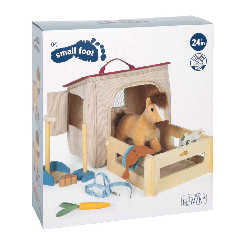 Small Foot – Spielset-Pferd mit Stall und Zubehör im Beutel