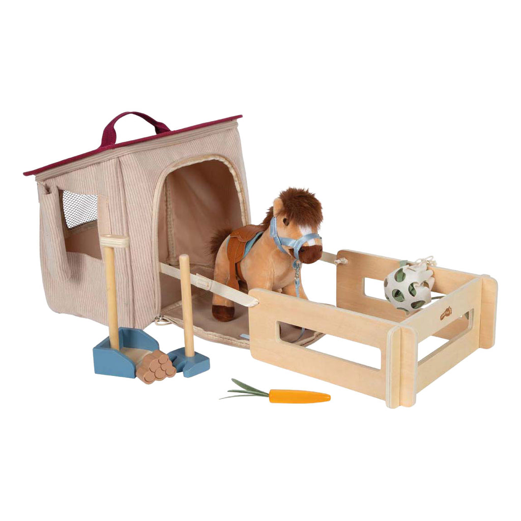 Small Foot – Spielset-Pferd mit Stall und Zubehör im Beutel