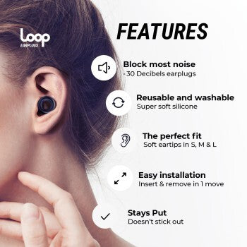 Loop oorbeschermer quiet zwart