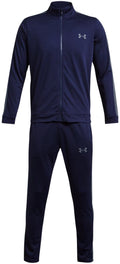 Under armour ua rival knit track suit-blu heren trainingspak - midnight navy - grijs