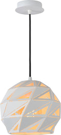 Lucide malunga - hanglamp - ø 25 cm - 1xe27 - wit