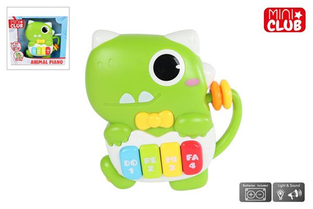 Mini Club Tierklavier Dino mit Licht und Sound, 15 cm