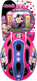 Disney kinderhelm met pads minnie mouse meisjes roze 5-delig one size