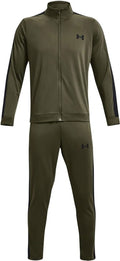 Under armour ua rival knit track suit-grn heren trainingspak - marine od groen - zwart
