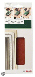 Bosch 10-delige schuurbladset voor vlakschuurmachines 93 x 230 mm geperforeerd - korrel 120