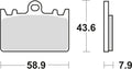 Trw remblokken mcb 643 brake pads organ. mcb 643