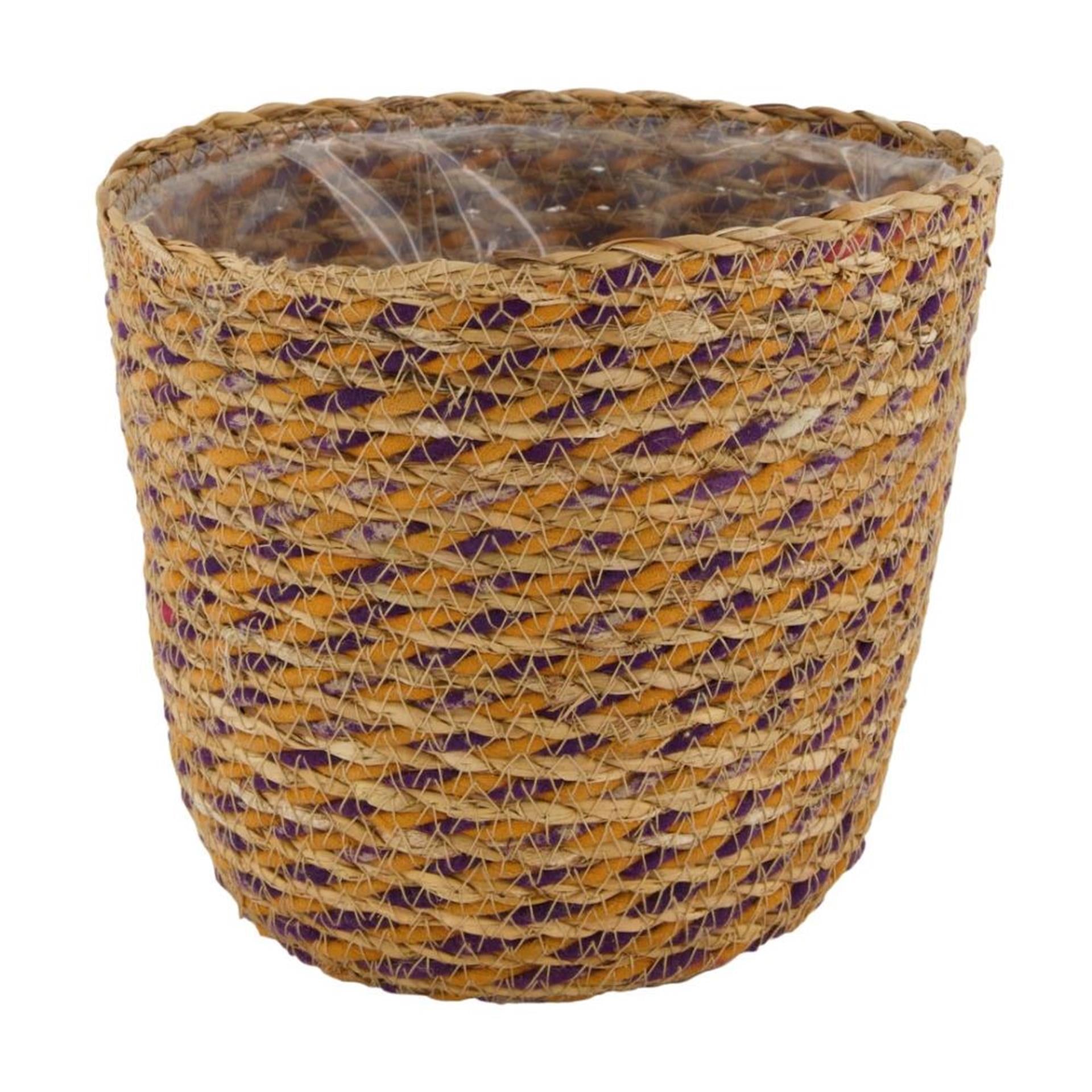 Naturel collections mand zeegras ø18x16cm multi